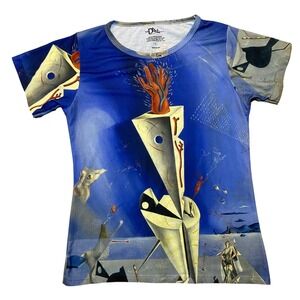 Salvador Dali Museum The Average Bureaucrat All Over Print Shirt Womens Large L